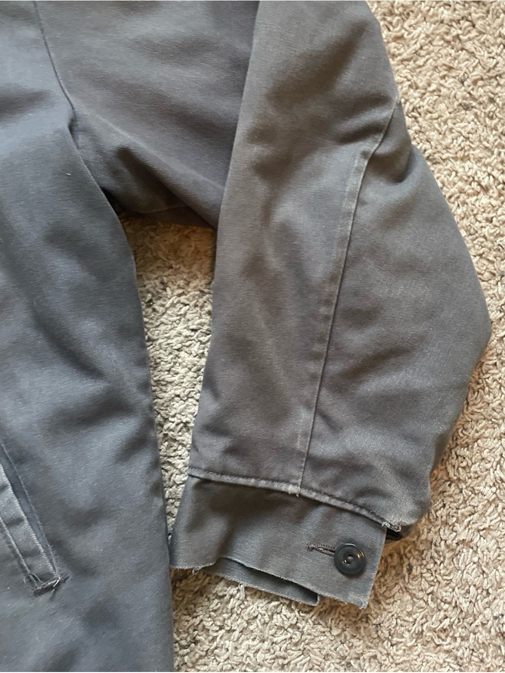 Vtg Mechanic Jacket Large Regular Workwear Faded Utility Grunge 2 Pocket USA - Picture 5 of 16